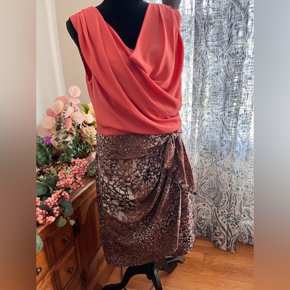 Suzi Chin Vibrant Coral Dress - Picture 2 of 7